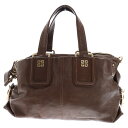 GIVENCHY(ジバンシィ) 2WAYハンドバック ショルダーバッグ ハンドバッグ ブラウン レザー【中古】【程度B】(4)