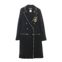CHANEL(シャネル) ツイード コート エンブレム アウター ココマーク ブラック 05C 36サイズ【中古】【程度A】