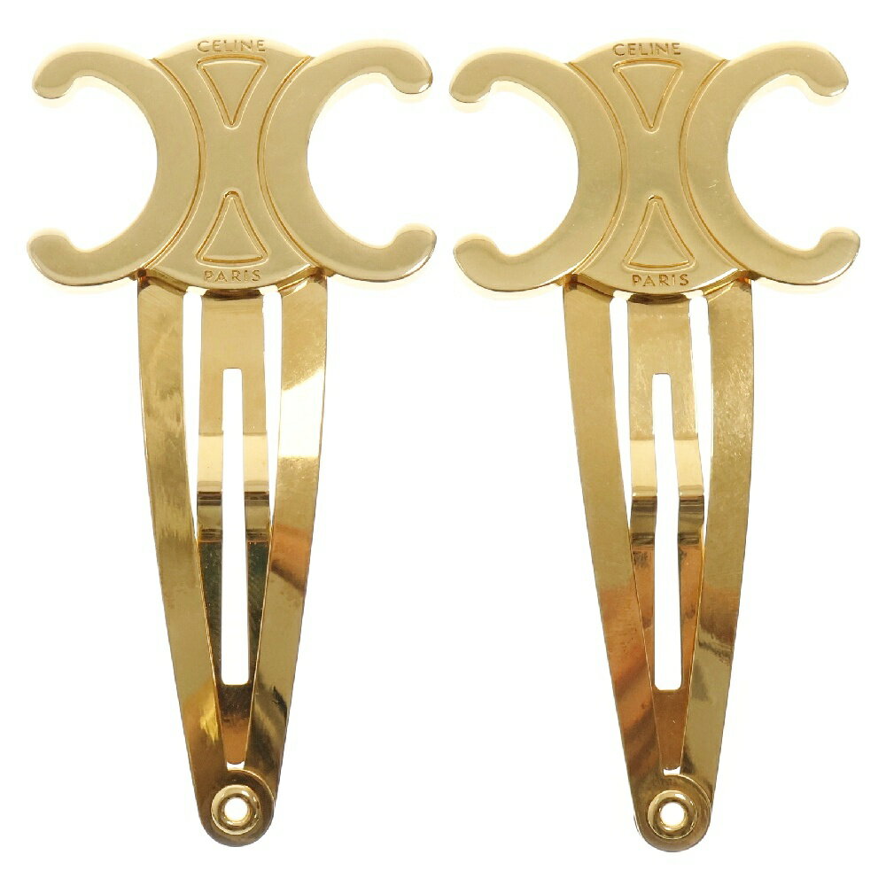 CELINE(セリーヌ) トリオンフ ヘアピン セット ヘアアクセサリー GP ゴールド【中古】【程度B】