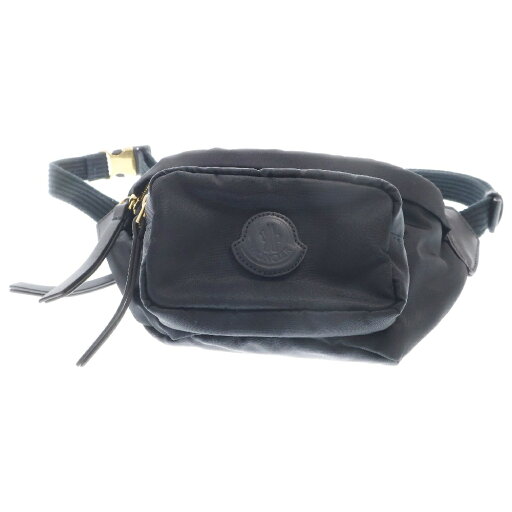MONCLER(モンクレール) ボディバック ブラック ウエストポーチ ゴールド金具 ナイロン×レザー【中古】【程度A】 MONCLER(モンクレール) ボディバック ブラック ウエストポーチ ゴールド金具 ナイロン×レザー【中古】【程度A】