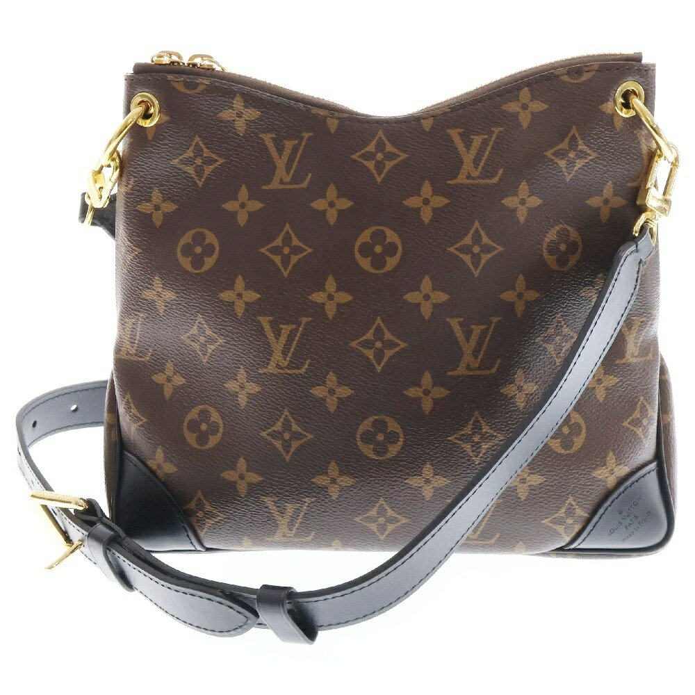 LOUIS VUITTON(ルイヴィトン) モノグラムマカサー オデオンNM MM M45352 ICタイプ ショルダーバッグ 斜め掛けバッグ ポーチ ブラウン ゴールド金具【中古】【程度A】