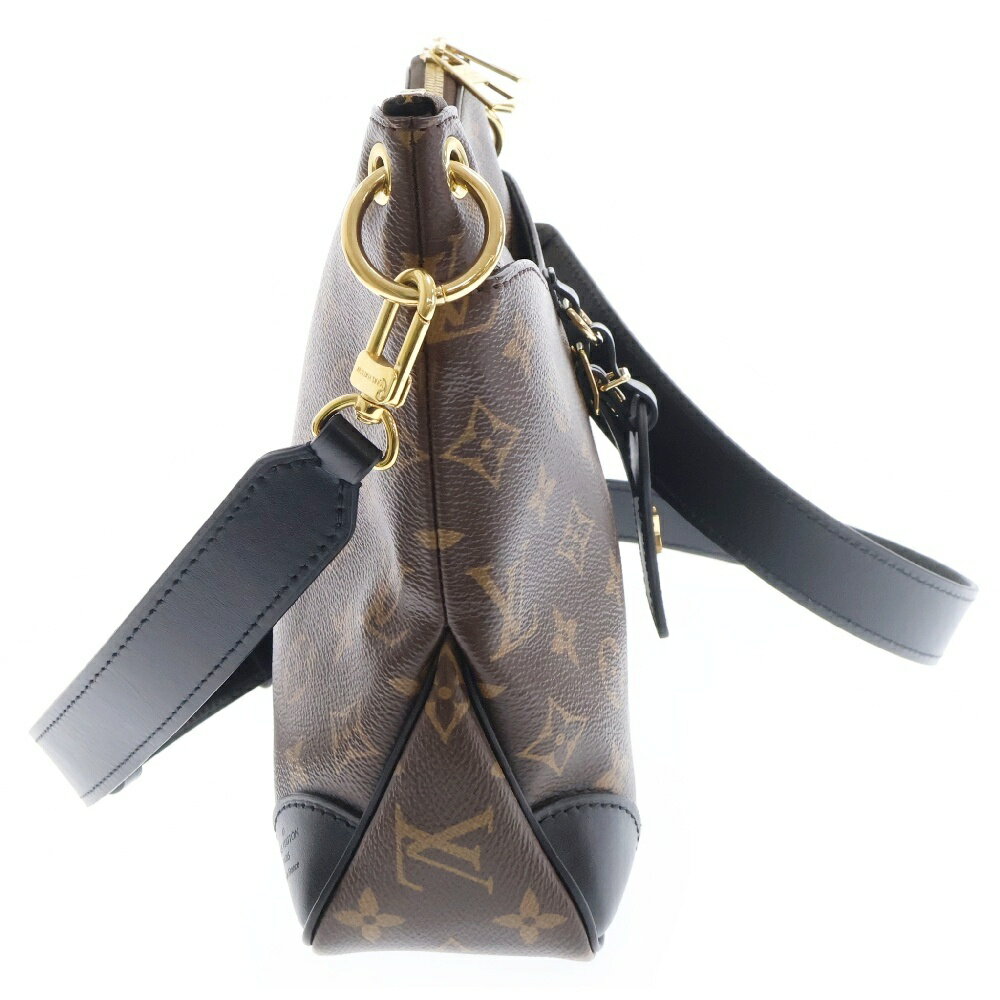 LOUIS VUITTON(ルイヴィトン) モノグラムマカサー オデオンNM MM M45352 ICタイプ ショルダーバッグ 斜め掛けバッグ ポーチ ブラウン ゴールド金具【中古】【程度A】
