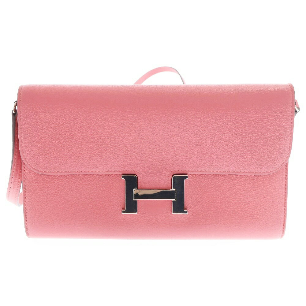 HERMES(エルメス) コンスタンストゥーゴー ローズアザレ エバーカラー SV金具 Y刻印 ロングウォレット ショルダーウォレット ピンク【中古】【程度A】のサムネイル