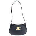 CELINE(セリーヌ) トリオンフ ワンショルダー ミディアム ティリー バッグ ブラック レザー ゴールド金具【中古】【程度A】