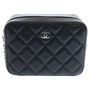CHANEL(シャネル) マトラッセ ミニ カメラバッグ ブラック キャビアスキン シルバー金具 AP2426 ショルダーバック【中古】【程度S】