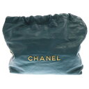 CHANEL(シャネル) シャネル22 スモール マトラッセ グリーン シャイニーカーフスキン ゴールド金具 ショルダーバッグ 斜め掛けバッグ【中古】【程度A】