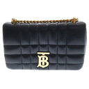 BURBERRY(バーバリー) ローラ ミニ ショルダーバッグ ブラック チェーンバッグ ゴールド金具 ミニバッグ レザー【中古】【程度A】