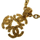 CHANEL(シャネル) トリプルココ ネックレス ゴールド GP 94A チェーン ペンダント ヴィンテージ アクセサリー【中古】【程度B】