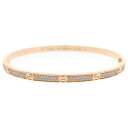 Cartier(カルティエ) ラブ ブレスレット SM フルパヴェダイヤ 新型 Au750PG ピンクゴールド #18 ブレスレット バングル ジュエリー【中古...