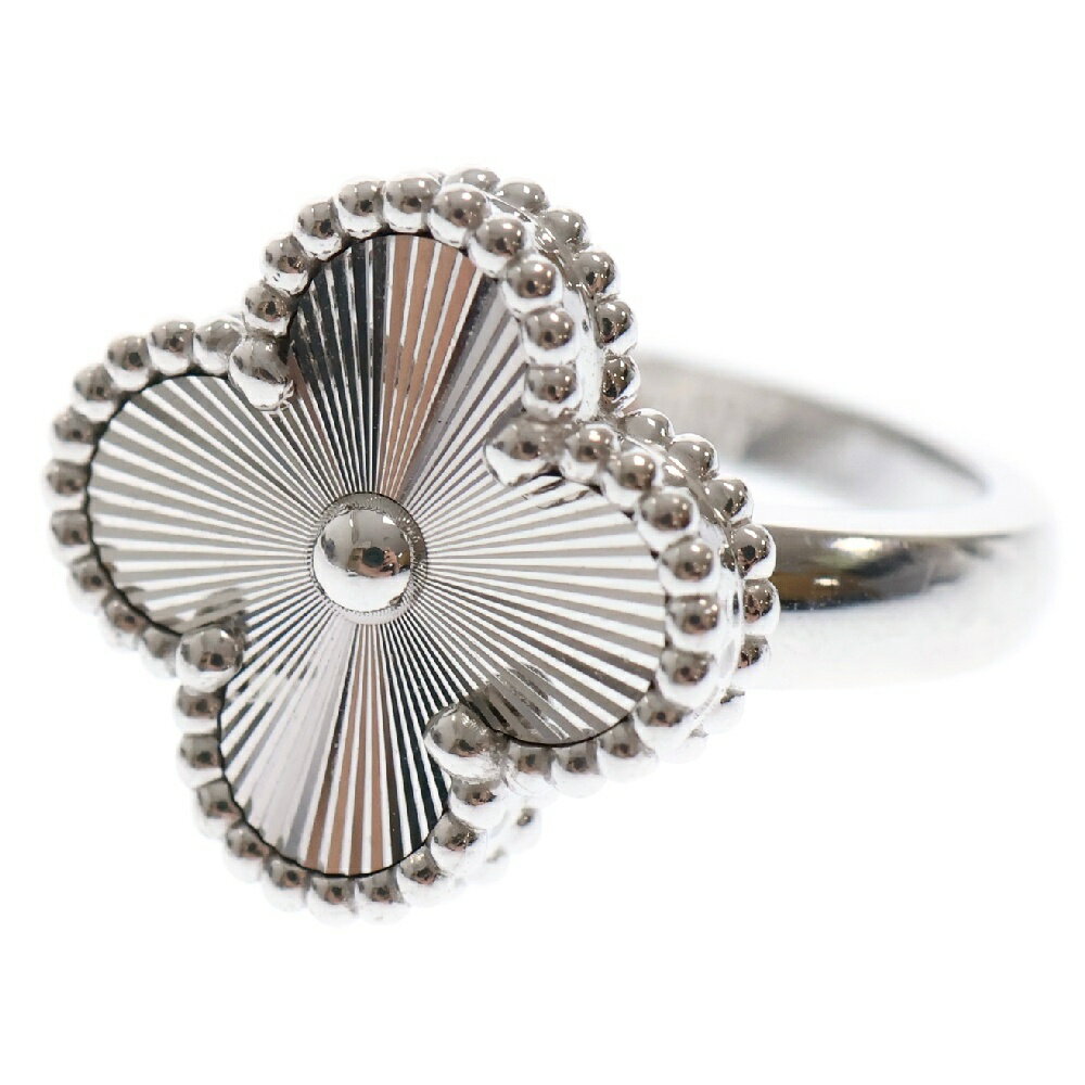 Van Cleef & Arpels(ヴァンクリーフアンドアーペル) ヴィンテージアルハンブラ ギョーシェ ギョシェ リング K18WG #46 VCARP9XI ホワイトゴールド 指輪 アクセサリー ジュエリー【中古】【程度A】のサムネイル