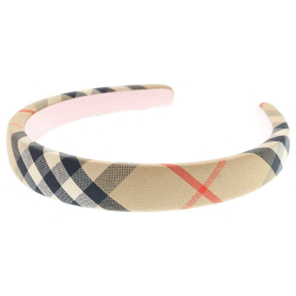 BURBERRY(バーバリー) ノバチェック カチューシャ ベージュ×ピンク レディース【中古】【程度A】のサムネイル