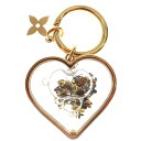 LOUIS VUITTON(ルイヴィトン) ポルトクレ・ILV Uキーホルダー ハート バッグチャーム キーリング ゴールド M00559【中古】【程度B】