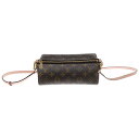 LOUIS VUITTON(ルイヴィトン) モノグラム ブルームポーチ ハンドバッグ チェーンバッグ ブラウン×ピンク PVCレザー RFID M11303【中...