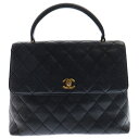 CHANEL(シャネル) マトラッセ30 トップハンドル キャビアスキン ハンドバッグ ブラック レディース【中古】【程度B】