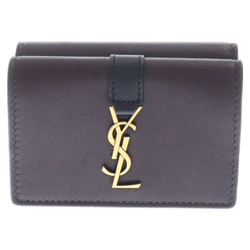 YVES SAINT LAURENT(イヴサンローラン) オリガミ タイニー コンパクトウォレット 三つ折り財布 小銭入れ付き ボルドー レザー 669959 ゴールド金具【中古】【程度S】 YVES SAINT LAURENT(イヴサンローラン) オリガミ タイニー コンパクトウォレット 三つ折り財布 小銭入れ付き ボルドー レザー 669959 ゴールド金具【中古】【程度S】