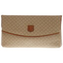 CELINE(セリーヌ) マカダム柄 ロゴ クラッチバック ベージュ【中古】【程度B】