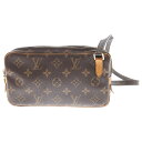 LOUIS VUITTON(ルイヴィトン) モノグラム マルリーバンドリエール ショルダーバッグ 斜め掛けバッグ ブラウン ゴールド金具 レザー×PVC 4M5...