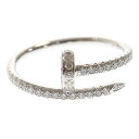 Cartier(カルティエ) ジュストアンクル Au750 スモールモデル パヴェダイヤ ホワイトゴールド ダイヤリング 9号【中古】【程度A】(4)