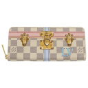 LOUIS VUITTON(ルイヴィトン) ダミエ・アズール サマートランク ポルトフォイユ・クレマンス ジッピーウォレット PVC ホワイト N60109 長財布 ウォレット【中古】【程度A】