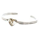 TIFFANY&Co(ティファニー) ハート リボン バングル Ag925×Au750 シルバー×ゴールド YG アクセサリー【中古】【程度B】(4)
