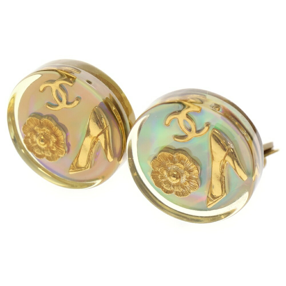 CHANEL(シャネル) 97P ココマーク ハイヒール カメリア オーロラ イヤリング ゴールド【中古】【程度B】