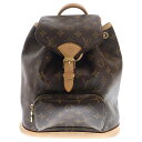 LOUIS VUITTON(ルイヴィトン) モノグラム モンスリPM バックパック リュック ブラウン PVCレザー RFID M11198【中古】【程度A】