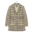 CHANEL(シャネル) ココマーク ボタン ツイードジャケット ホワイト レディース P74832【中古】【程度S】