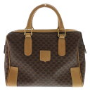 CELINE(セリーヌ) マカダム柄ミニレザーボストンバッグ ブラウン レディース【中古】【程度B】