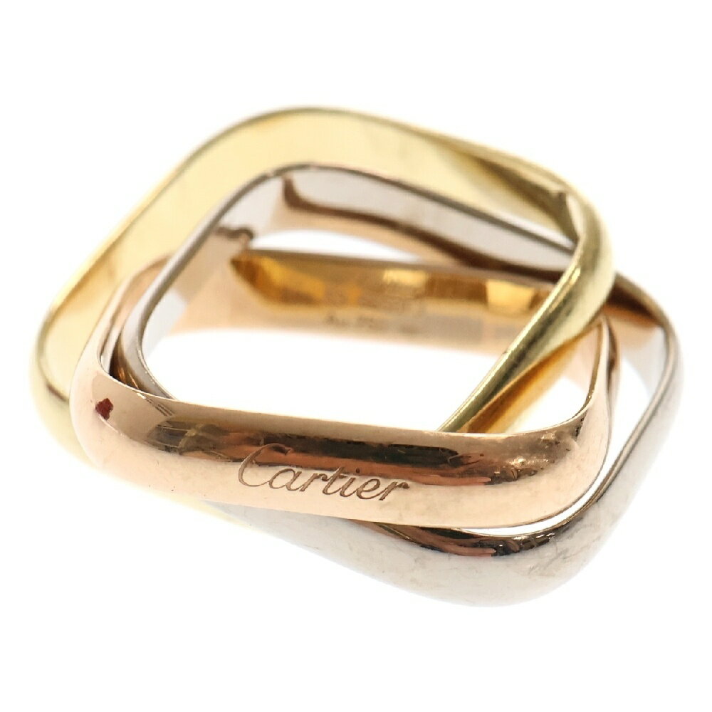 Cartier(カルティエ) トリニティ クッション リング Au750YG/PG/WG #53 8.6g 2025/01/07 ゴールド×シルバー×ピンクゴールド 指輪【中古】【程度B】のサムネイル