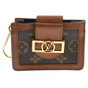 LOUIS VUITTON(ルイヴィトン) モノグラムリバース ドーフィーヌミュルティカルト レザーコインケース ブラウン M68751【中古】【程度B】
