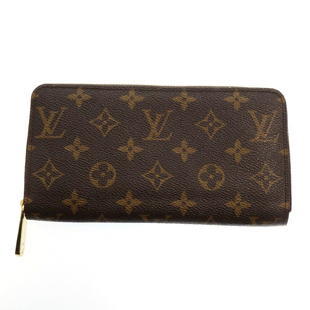 LOUIS VUITTON(ルイヴィトン) モノグラム ジッピーウォレット ブラウン PVC M42616 長財布【中古】【程度A】