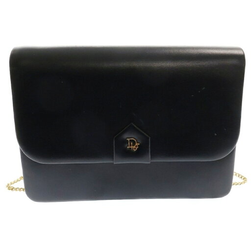 Christian Dior(クリスチャンディオール) チェーンショルダーレザーバッグ ブラック【中古】【程度B】 Christian Dior(クリスチャンディオール) チェーンショルダーレザーバッグ ブラック【中古】【程度B】