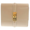 CELINE(セリーヌ) スモールトリフォールドウォレット 16 セーズ ベージュ カーフスキン 三つ折り財布【中古】【程度B】(4)