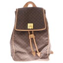 CELINE(セリーヌ) マカダム レザーバックパック リュック ブラウン【中古】【程度B】