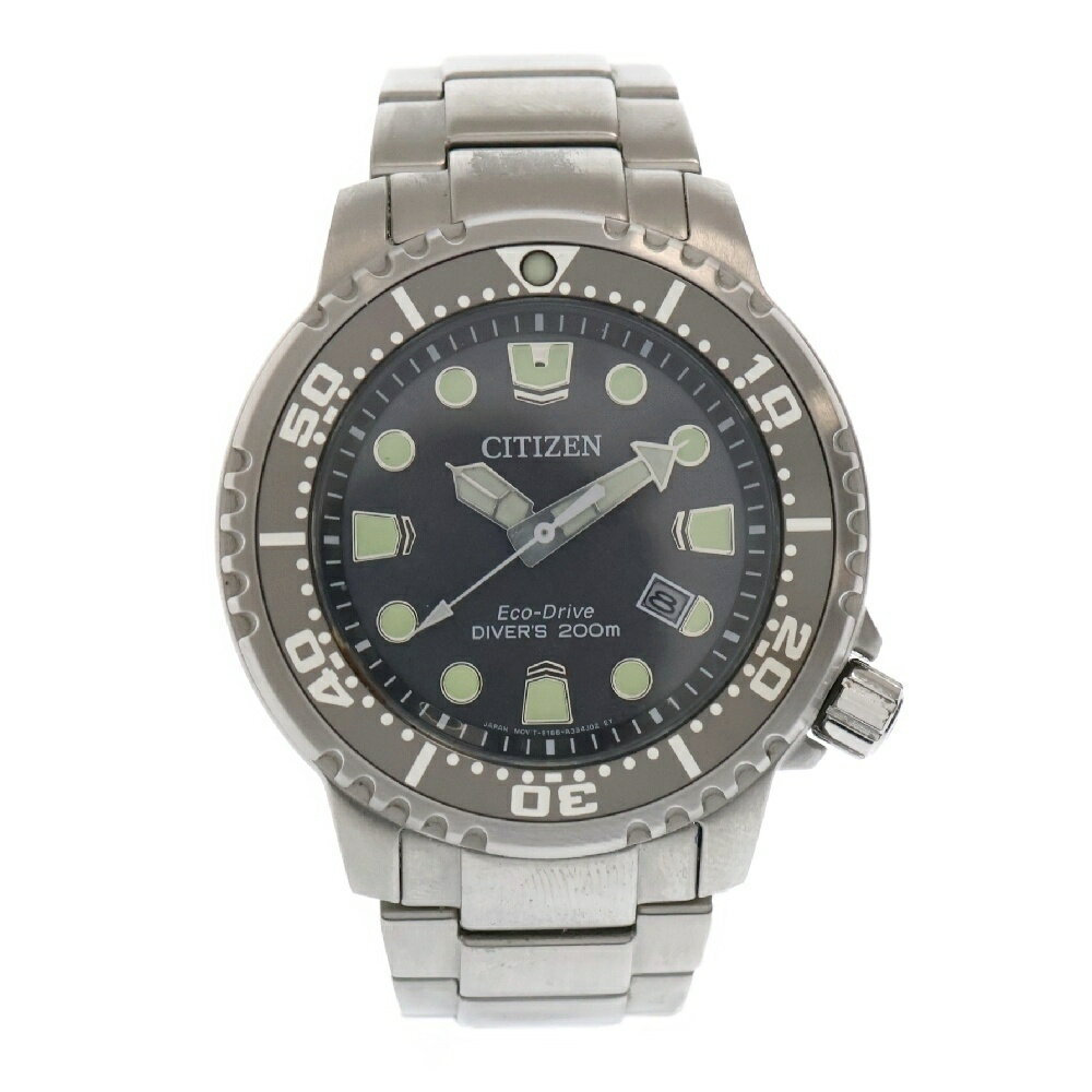 CITIZEN(シチズン) E168-A14ST0D プロマスター エコドライブ 黒文字盤 SS/ソーラー ステンレス ソーラー 腕時計【中古】【程度A】