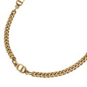 Christian Dior(クリスチャンディオール) ロゴ チェーン ネックレス GP ゴールド アクセサリー【中古】【程度B】