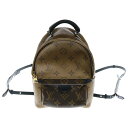 LOUIS VUITTON(ルイヴィトン) モノグラムリバース パームスプリングスミニ レザーバックパック リュック ブラウン M44872【中古】【程度A】
