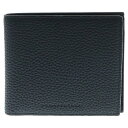BONAVENTURA(ボナベンチュラ) 二つ折り財布 黒 シュリンクレザー コンパクトウォレット【中古】【程度S】