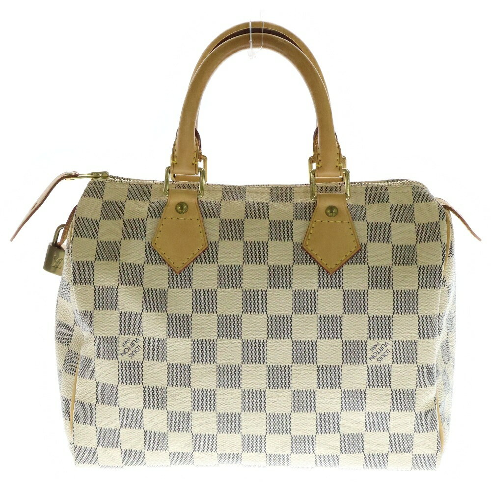 LOUIS VUITTON(ルイヴィトン) ダミエ・アズール スピーディ25 ハンドバッグ ミニボストンバッグ 白 PVCレザー N41534【中古】【程度A】のサムネイル