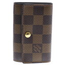 LOUIS VUITTON(ルイヴィトン) ダミエ ミュルティクレ6 キーケース キーリング 6連 ブラウン PVCレザー【中古】【程度A】
