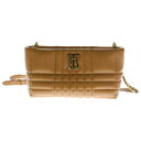 BURBERRY(バーバリー) TB ローラ キルティング チェーンショルダーバッグ ブラウン レザー ゴールド金具【中古】【程度B】