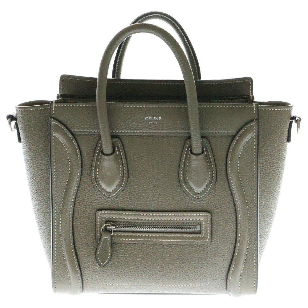 CELINE(セリーヌ) ラゲージ ナノ 2WAYバッグ ハンドバッグ ミニトートバッグ ショルダーバッグ ブラウ..