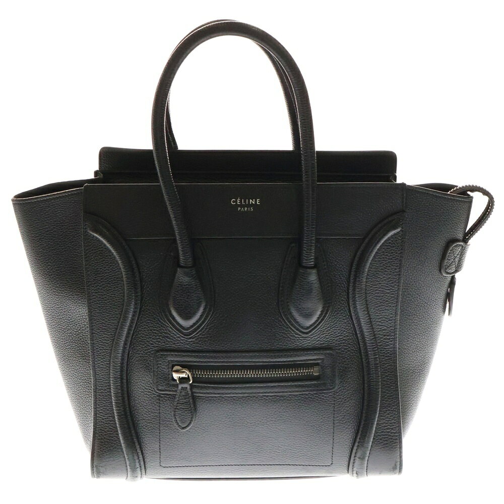 CELINE(セリーヌ) ラゲージ マイクロ ショッパー ハンドバッグ ブラック 167793DRU【中古】【程度B】