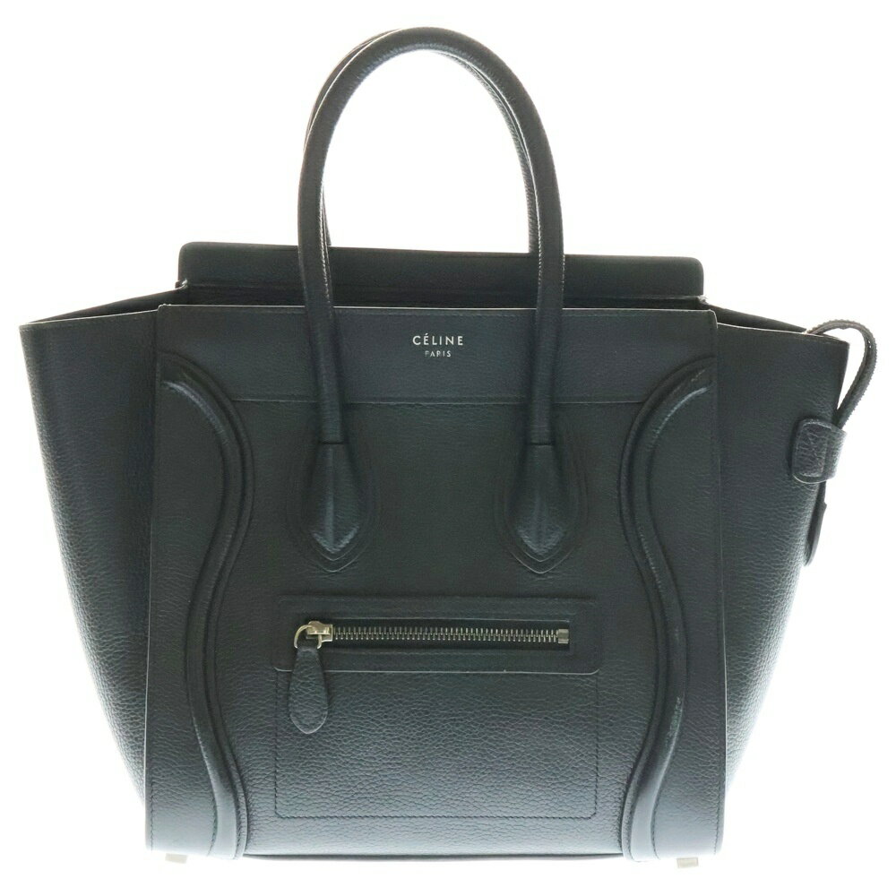 CELINE(セリーヌ) ラゲージ マイクロ トートバッグ ハンドバッグ ブラック レザー【中古】【程度B】