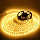 LEDテープライト SMD 2835 3528 5m 300連 強力粘着両面テープ 正面発光防水仕様IP65 切断可能