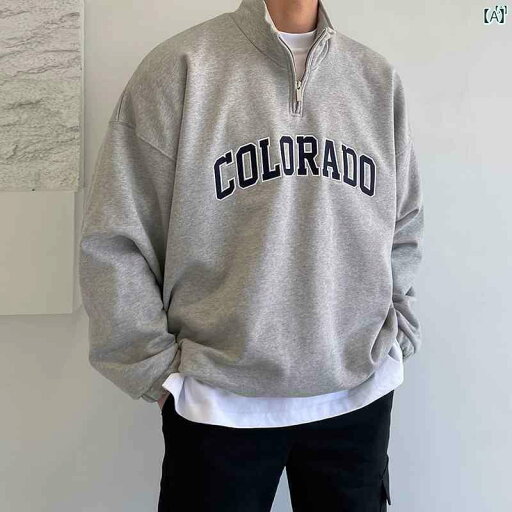 メンズ ファッション 韓国ファッション オシャレ 海外風 ハーフ ジッパー スタンドカラー スウェットシャツ メンズ 春秋 シティ ボーイ 和風 ソリッドカラー トップ ジャケット メンズ ファッション 韓国ファッション オシャレ 海外風 ハーフ ジッパー スタンドカラー スウェットシャツ メンズ 春秋 シティ ボーイ 和風 ソリッドカラー トップ ジャケット