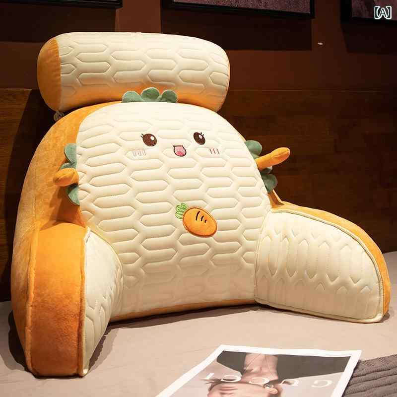 背もたれクッション ラテックス 肌に優しい ソフト 腰サポート ワイド マタニティ 妊婦用 ソファ ベッド 読書用 抱き枕 洗えるカバー かわいい ポリエステル綿 [2]