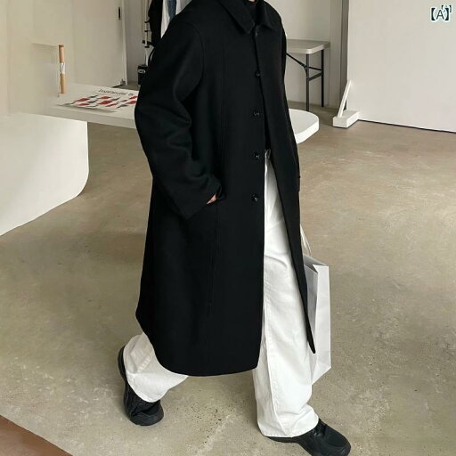 メンズ ファッション 韓国ファッション オシャレ 海外風 男性用 ソリッドカラー ウール コート 韓国 レトロ ミドル丈 カーディガン 英国 ハイエンド ニーハイ ウインドブレーカー メンズ ファッション 韓国ファッション オシャレ 海外風 男性用 ソリッドカラー ウール コート 韓国 レトロ ミドル丈 カーディガン 英国 ハイエンド ニーハイ ウインドブレーカー
