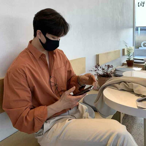 メンズ ファッション 韓国ファッション オシャレ 海外風 秋 メンズ 長袖 シャツ 高級 カジュアル 汎用性 韓国 トップス ジャケット メンズ ファッション 韓国ファッション オシャレ 海外風 秋 メンズ 長袖 シャツ 高級 カジュアル 汎用性 韓国 トップス ジャケット