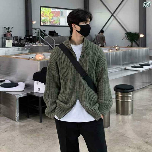 メンズ ファッション 韓国ファッション オシャレ 海外風 春秋 厚手 スタンドカラー ニットカーディガン ジャケット メンズ 韓国 ソリッドカラー ニット セーター トップ メンズ ファッション 韓国ファッション オシャレ 海外風 春秋 厚手 スタンドカラー ニットカーディガン ジャケット メンズ 韓国 ソリッドカラー ニット セーター トップ